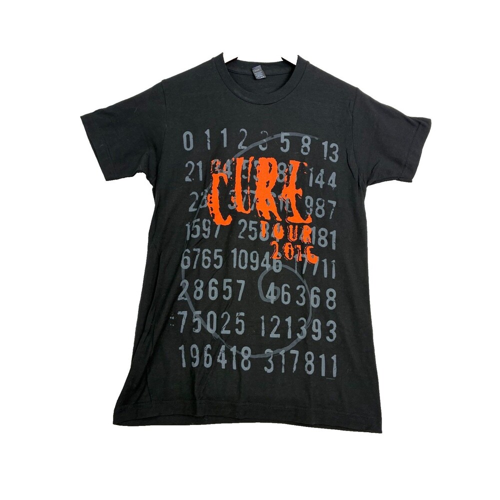 The Cure Tour 2016 T Shirt Mens Small Black Concert Band Graphic Tee Tultex